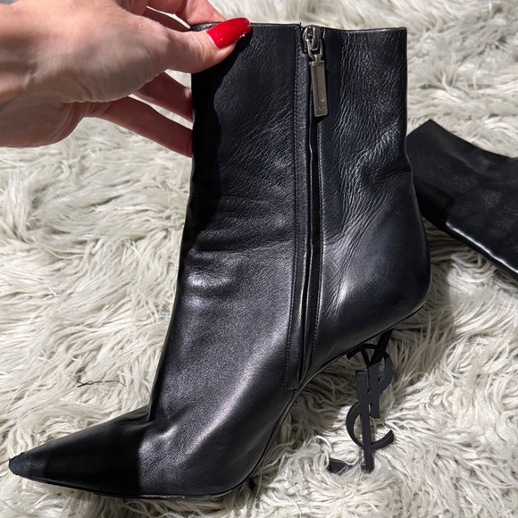 Yves Saint Laurent Black Heeled Boots - Picture 4 of 4
